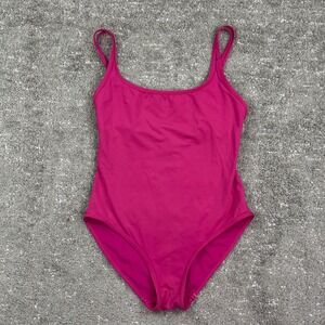 Jets Jessika Allen One Piece Swimsuit Womens 10 Pink Double Strap Magenta